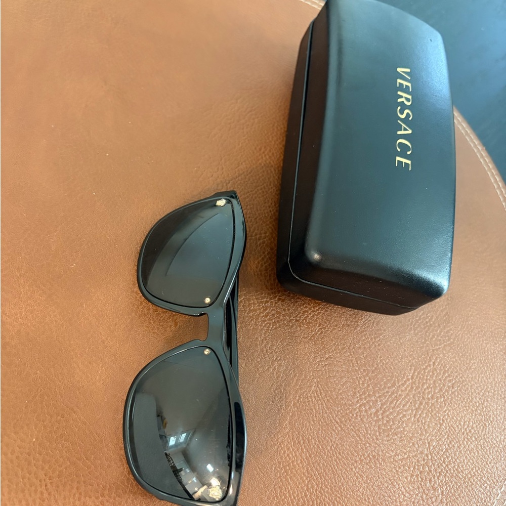 Versace Black Designer Sunglasses with Case